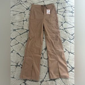 Tan/beige leather pants